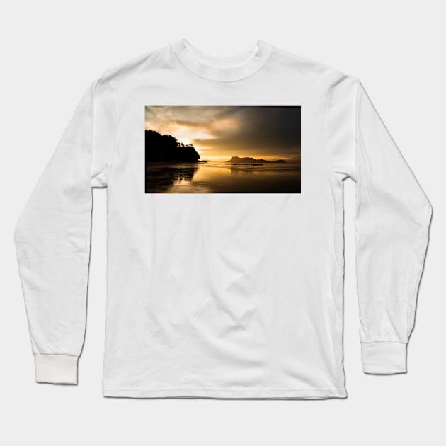 Golden light sunset Long Sleeve T-Shirt by Juhku